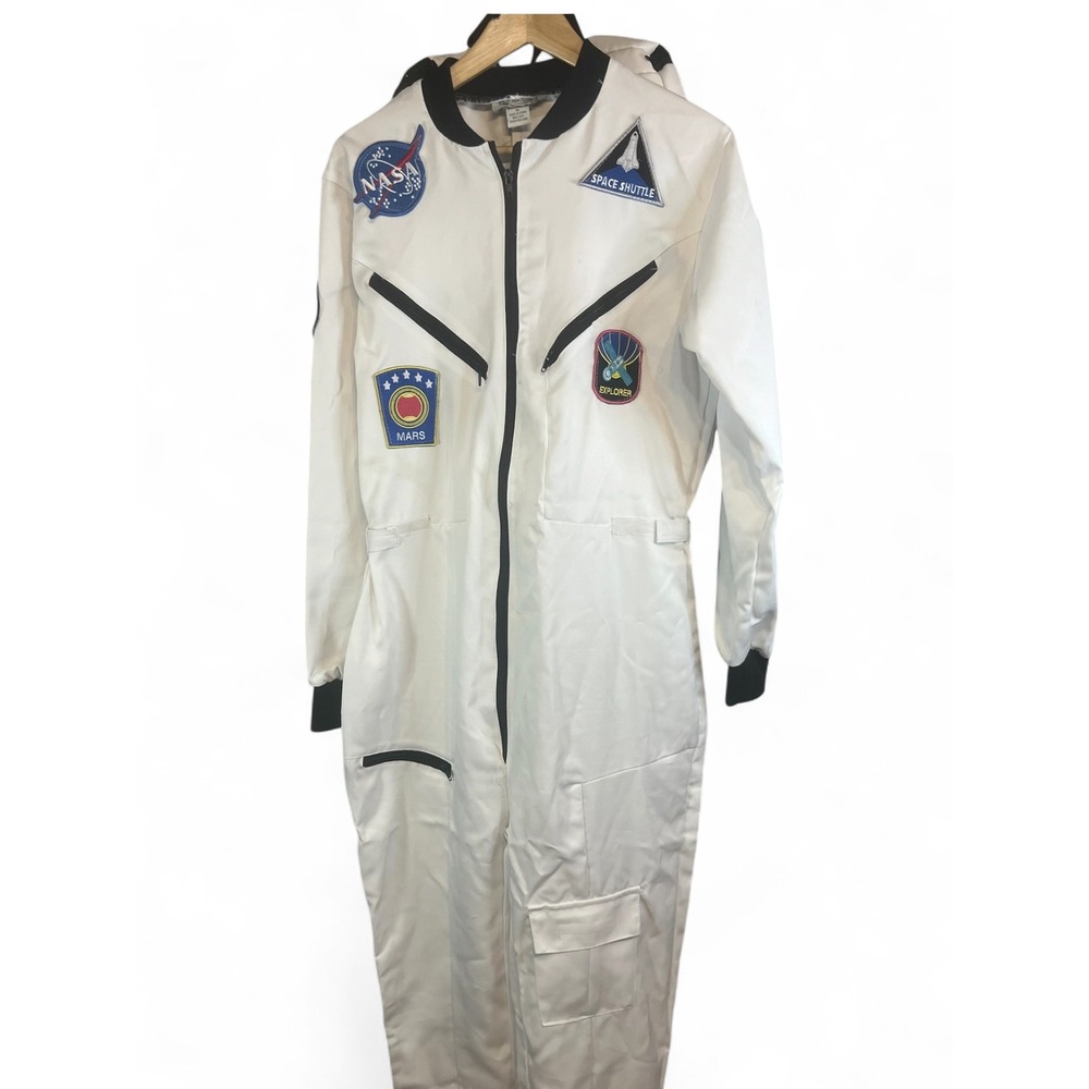 Fun Costumes NASA Astronaut Flight Suit Jumpsuit & Backpack White Mens Medium